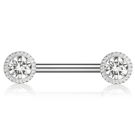 Diamond barbell earrings new arrivals