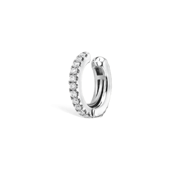 Diamond Eternity Tash Cuff Earring White Gold 6.5mm