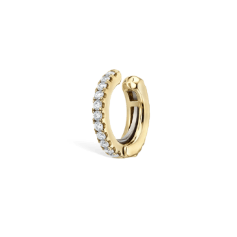 Diamond Eternity Tash Cuff Earring Yellow Gold 6.5mm
