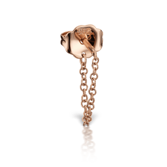 Chain Wrap Stud Earring Rose Gold 22 mm