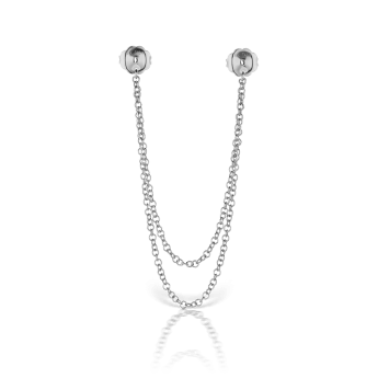 Connecting Double Chain Stud Earring Backs