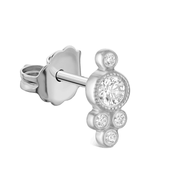 Five Diamond Trinity Stud Earring