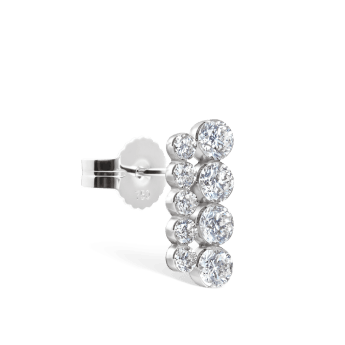 Invisible Set Diamond Apsara Bar Stud Earring