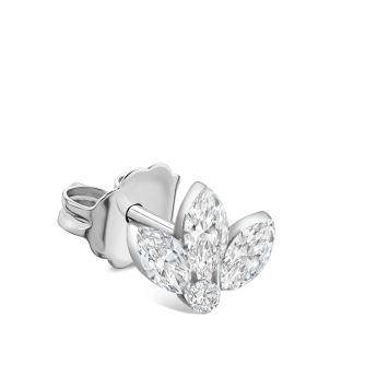 Invisible Set Diamond Lotus Stud Earring