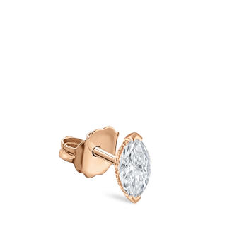Marquise Diamond Stud Earring Rose Gold 6mm