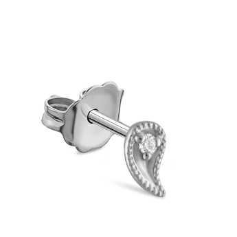 Diamond Paisley Stud Earring