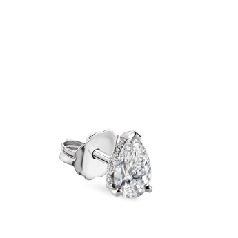 Diamond Pear Stud Earring