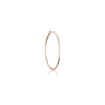 Flat Hoop Earring Rose Gold 19mm