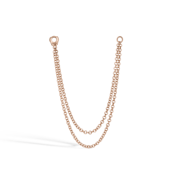 Double Chain Connecting Charm Rose Gold 76 mm