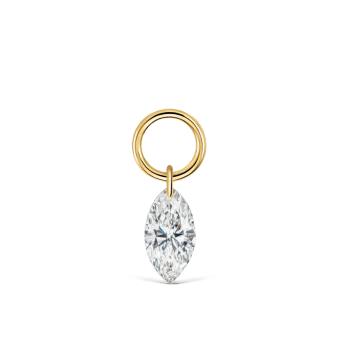 Marquise Diamond Charm Yellow Gold 6mm