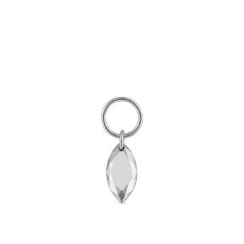 Faceted Gold Marquise Charm White Gold 5.5mm