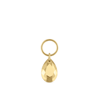 Faceted Gold Pear Charm