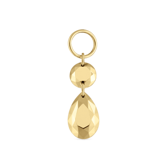 Double Faceted Gold Charm