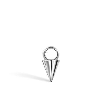 Small Spike Charm White Gold
