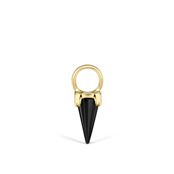 Black Moissanite Spike Charm