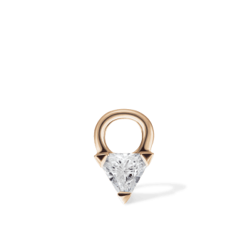 Diamond Triangle Charm Rose Gold 2.5mm