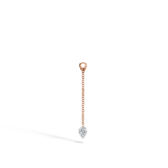 Pendulum Charm with Pear Diamond Rose Gold 20 mm