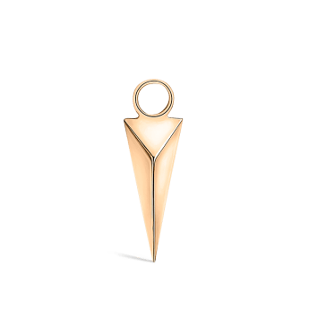 Faceted Long Spike Charm Rose Gold