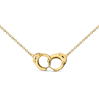 Handcuff Necklace Yellow Gold 15 Inches 1.5mm
