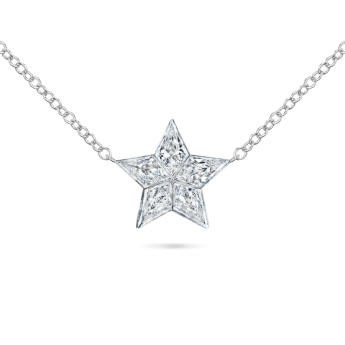 11mm Invisible Set Diamond Star Necklace