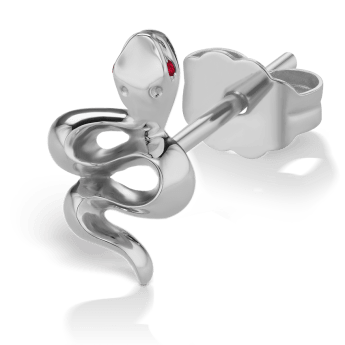 Snake with Ruby Eyes Earstud