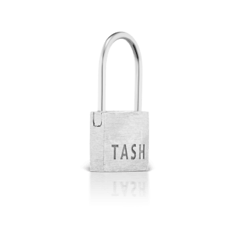Padlock Hoop Earring White Gold 8mm