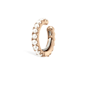 Pearl Eternity Tash Cuff Earring Rose Gold 8mm