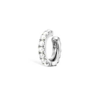 Pearl Eternity Tash Cuff Earring White Gold 6.5mm