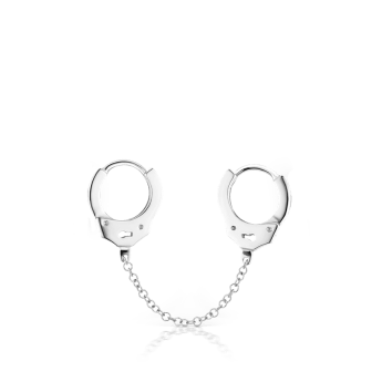 Handcuff Hoop Earring with Medium Chain
