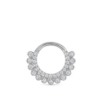 Diamond Apsara Hoop Earring