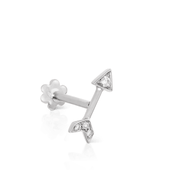 Diamond Arrow Threaded Stud Earring