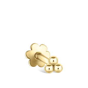 Ball Trinity Threaded Stud Earring