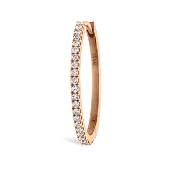 Diamond Eternity Hoop Earring Rose Gold 15.5mm