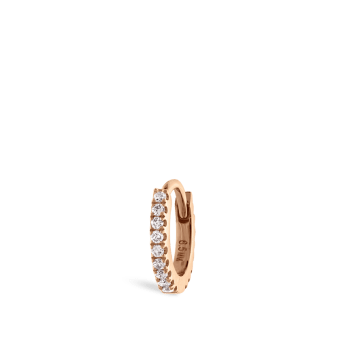 Diamond Eternity Hoop Earring Rose Gold 6.5mm