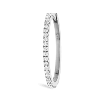 Diamond Eternity Hoop Earring White Gold 15.5mm