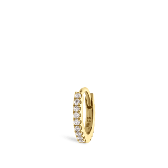 Diamond Eternity Hoop Earring Yellow Gold 6.5mm