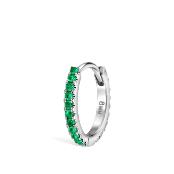 Emerald Eternity Hoop Earring