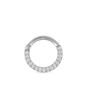 Diamond Horizontal Eternity Hoop Earring
