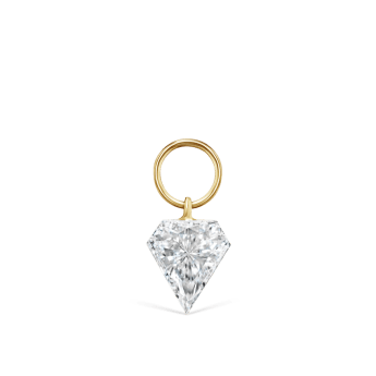 Invisible Set Diamond Silhouette Charm Yellow Gold 5.5mm