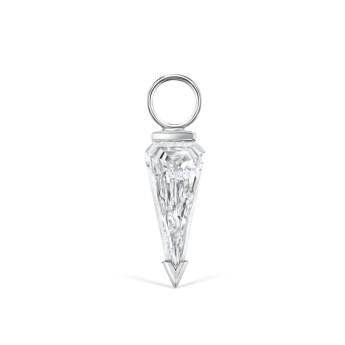 Silhouette Diamond Charm White Gold 8mm