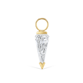 Silhouette Diamond Charm Yellow Gold 8mm