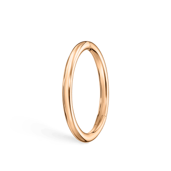 Plain Gold Hoop Earring Rose Gold 11mm 16 Gauge = 1.3mm