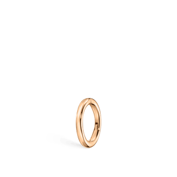 Plain Gold Hoop Earring Rose Gold 5mm 18 Gauge = 1.02mm