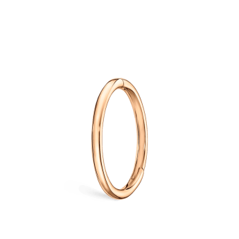Plain Gold Hoop Earring Rose Gold 9.5mm 18 Gauge = 1.02mm