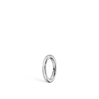Plain Gold Hoop Earring White Gold 5mm 18 Gauge = 1.02mm