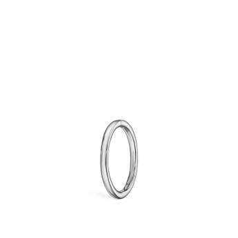 Plain Gold Hoop Earring White Gold 6.5mm 18 Gauge = 1.02mm
