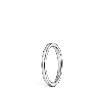 Plain Gold Hoop Earring White Gold 8mm 16 Gauge = 1.3mm