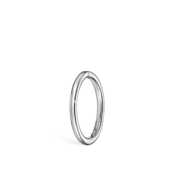 Plain Gold Hoop Earring White Gold 8mm 18 Gauge = 1.02mm