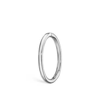 Plain Gold Hoop Earring White Gold 9.5mm 18 Gauge = 1.02mm