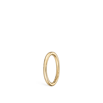 Plain Gold Hoop Earring Yellow Gold 6.5mm 18 Gauge = 1.02mm